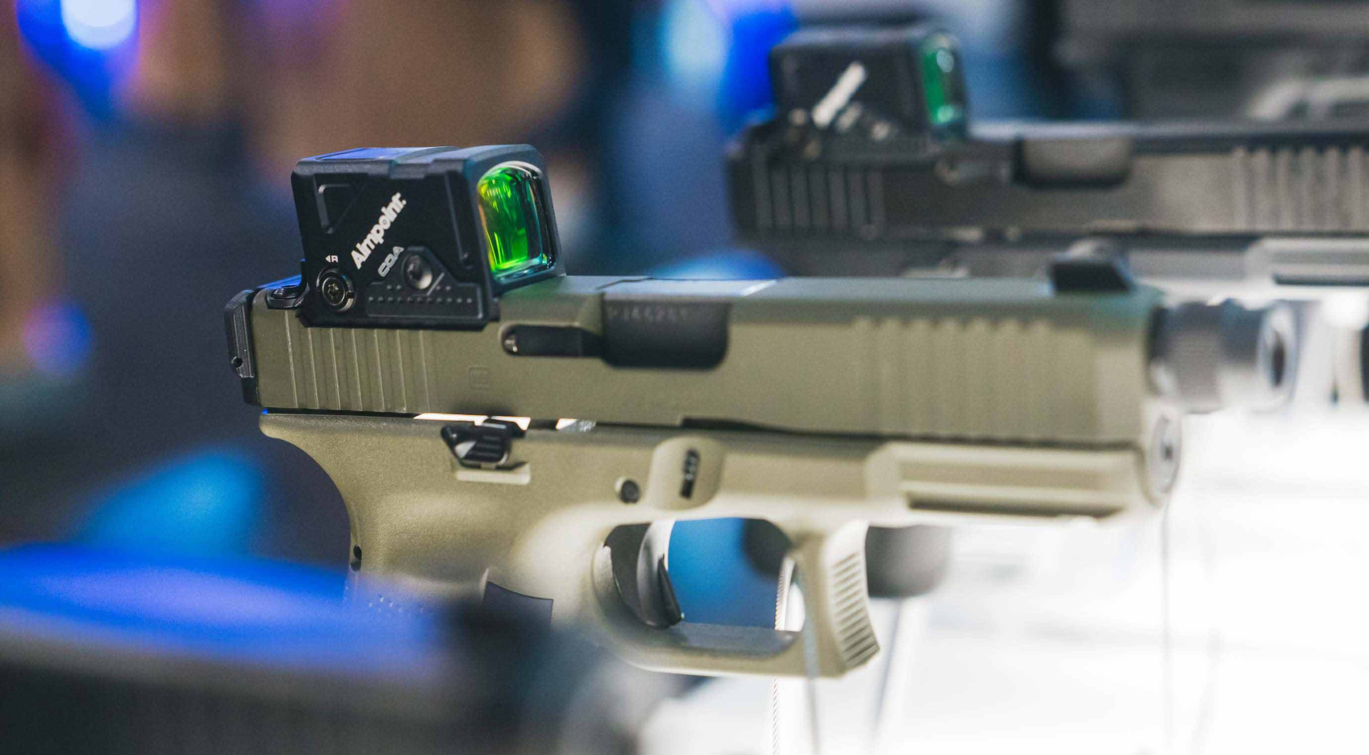 Close-up of a handgun